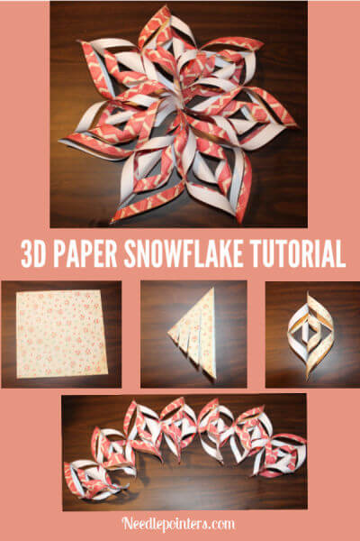 3D Paper Snowflake Tutorial - Pin w/Steps