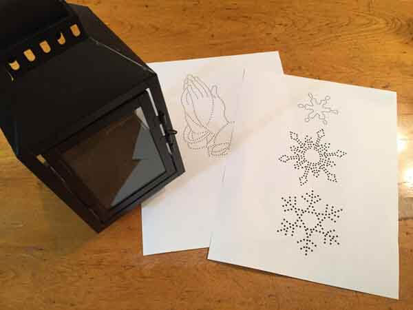 Christmas Lantern Tutorial - Tin Punch Pattern