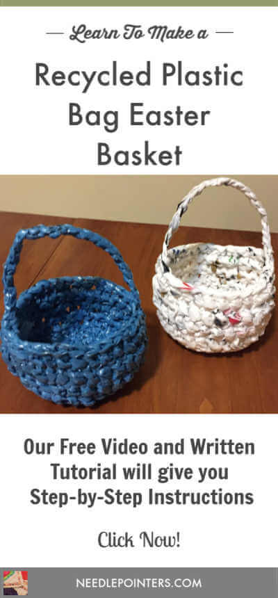 Recycled Plastic Bag Easter Baskets - Pin