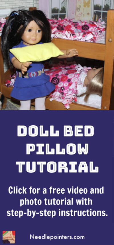 Doll Bed Pillow Tutorial - Pin