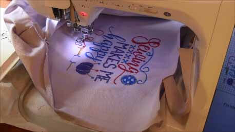 Machine Embroidered Tote Bag