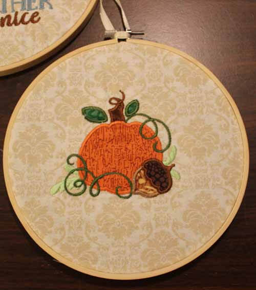 Fall Hoop Embroidery Decor
