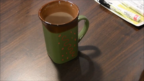 DIY Sharpie Mug - Drying