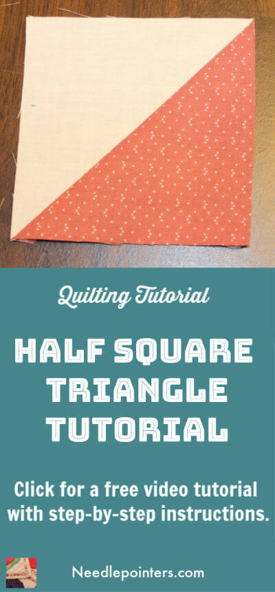 Quilting Tutorial - Half Square Triangle - Pin