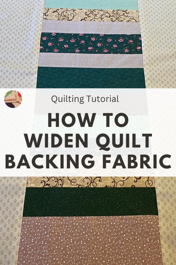 How to Widen Quilt Backing Fabric - pin