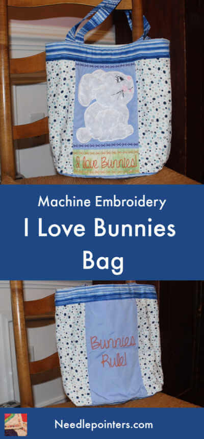 I Love Bunnies Bag Project - Pin