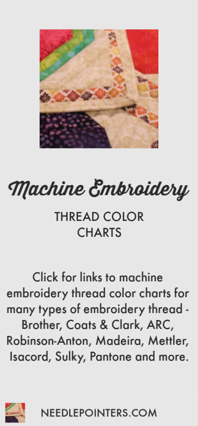 Coats And Clark Embroidery Thread Chart