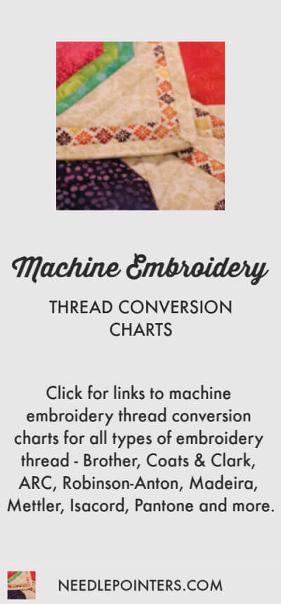 Gutermann Embroidery Thread Conversion Chart