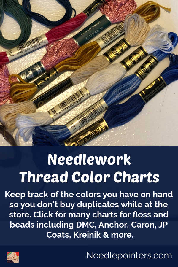 Thread Color Charts & Checklists for Needlework