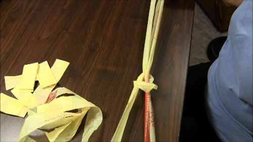 Plastic Bag Yarn Tutorial - Tie Loops and Pull
