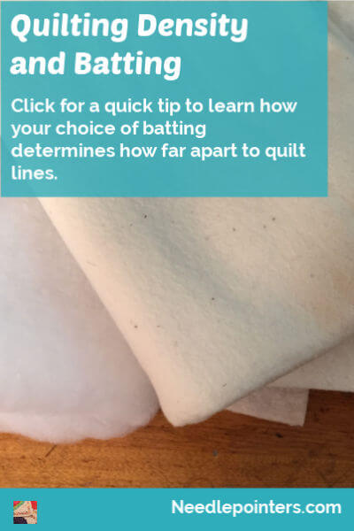 Quilting Quick Tip - Quilting Density and Batting Choice - pin
