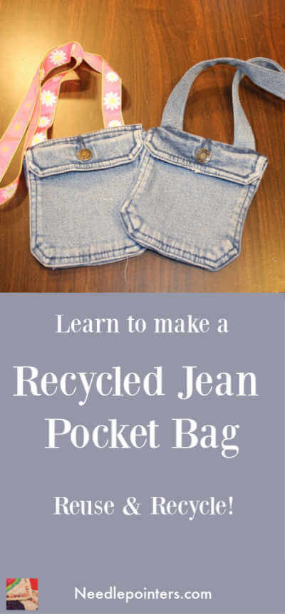 Recycled Jean Pocket Bag Tutorial - Pin