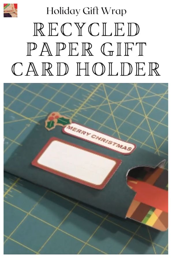 Recycled Paper Gift Card Holder pin