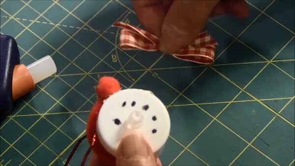 Snowman Tea Light Ornament - Glue Ribbon