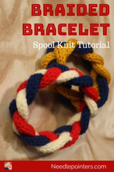 Spool Knitted Braided Bracelet Tutorial