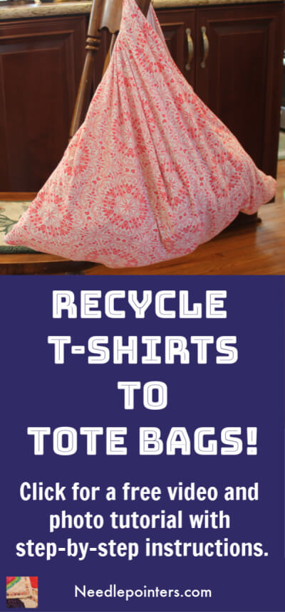 T-Shirt to Tote Bag Tutorial - Pink Shirt Pin