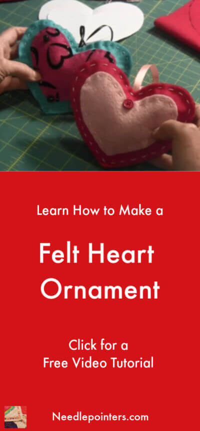 Heart Ornaments (Felt Project) - Valentine's Day Craft