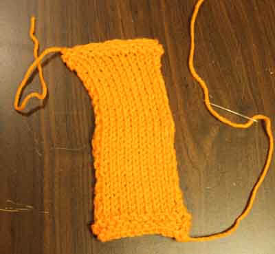American Girl Doll Knitted Trick or Treat Bag - Bag Body