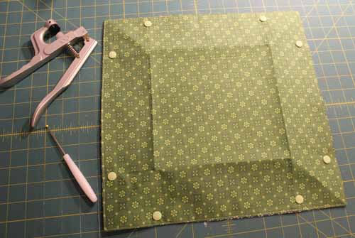 Fabric Tray Tutorial - Install Kam Snaps