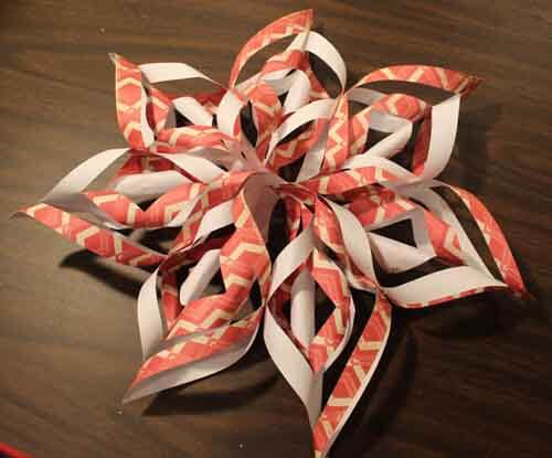 3D Paper Snowflake Finished