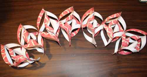 3D Paper Snowflake Tutorial - Glue in a row
