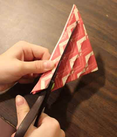3D Paper Snowflake Tutorial - Cut third slit