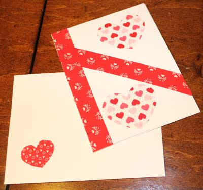 Fabric Valentine Card