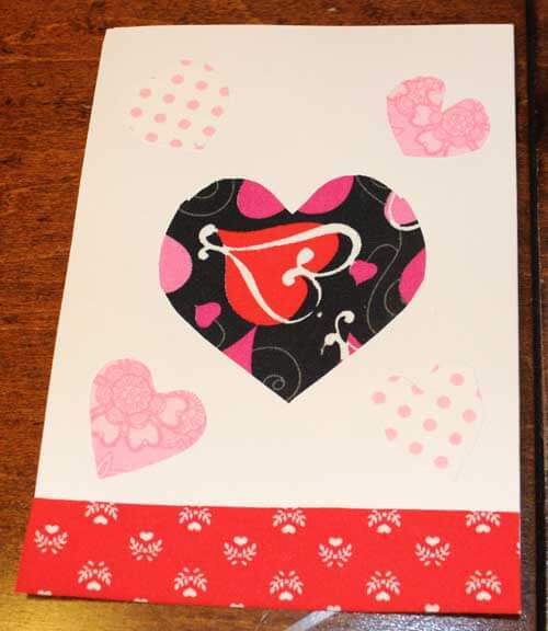 Fabric Valentine Card