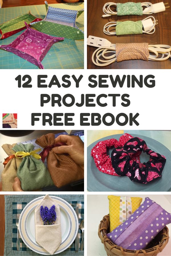 12 Easy Sewing Projects Free Ebook - pin