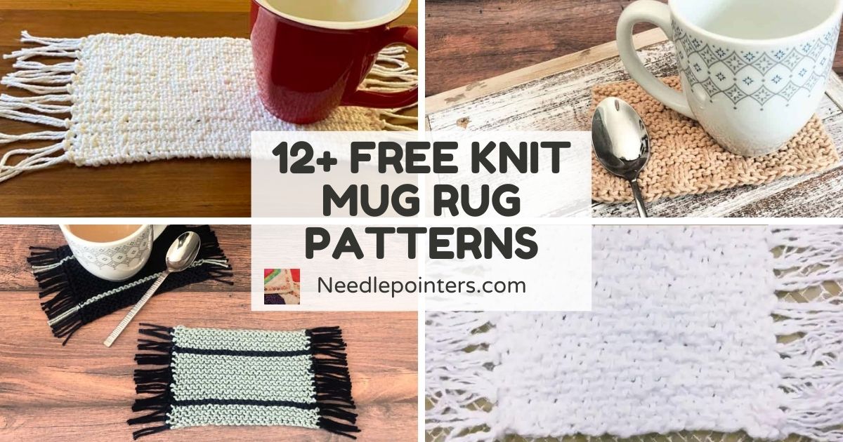 12+ Free Knit Mug Rug Patterns and Tutorials | Needlepointers.com