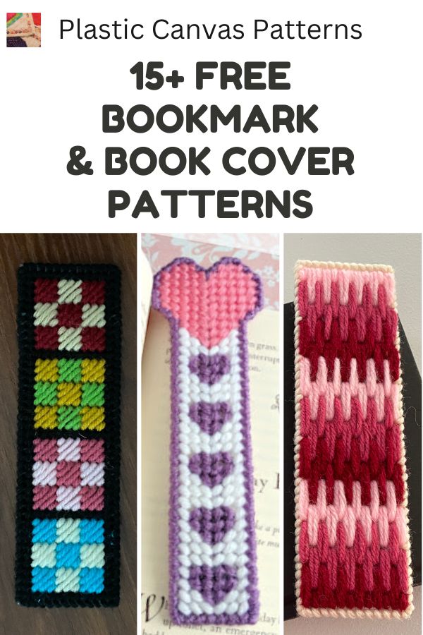 15+ Free Plastic Canvas Bookmark and Book Cover Patterns