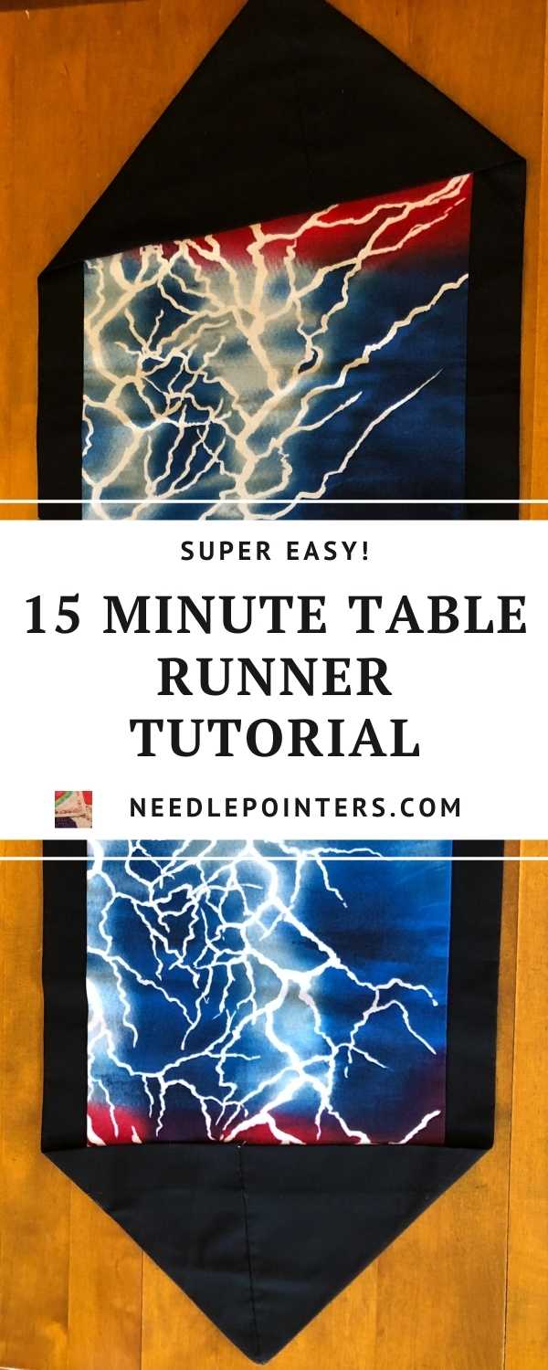 15 minute table runner tutorial - pin
