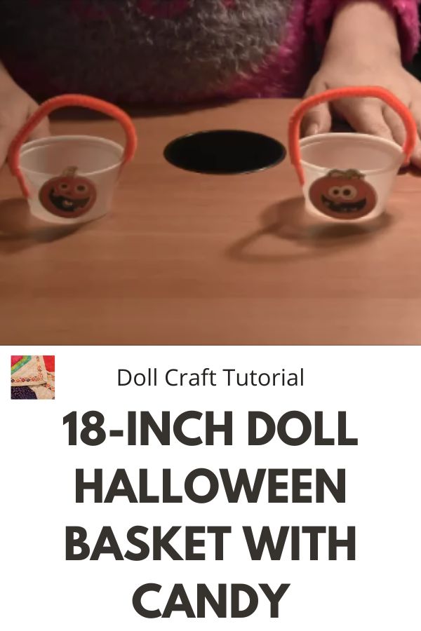 Doll Halloween Basket -pin
