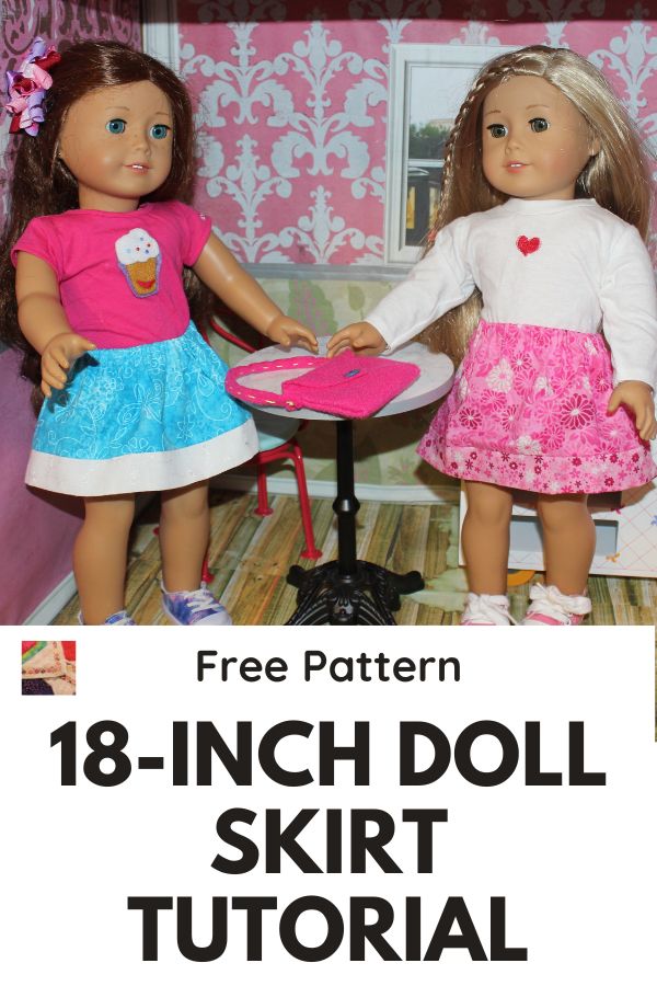 18-inch Doll Skirt Tutorial - Pin