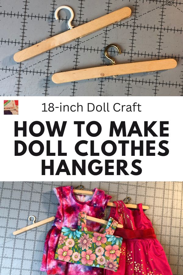 18-inch Doll Clothes Hanger Tutorial - pin