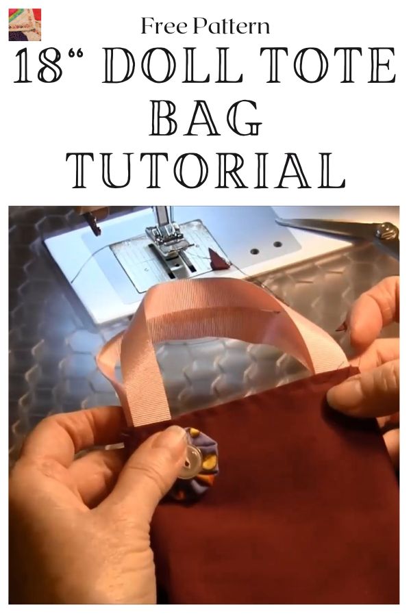 18in Doll Tote Bag Tutorial pin