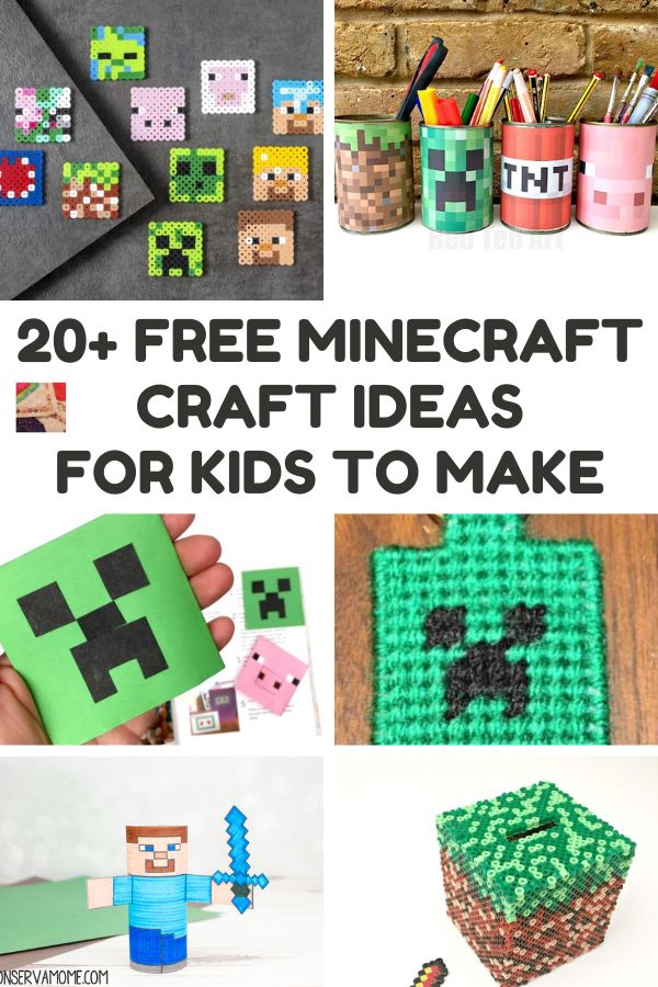 20+ Cool Minecraft Crafts Ideas for Kids to Make