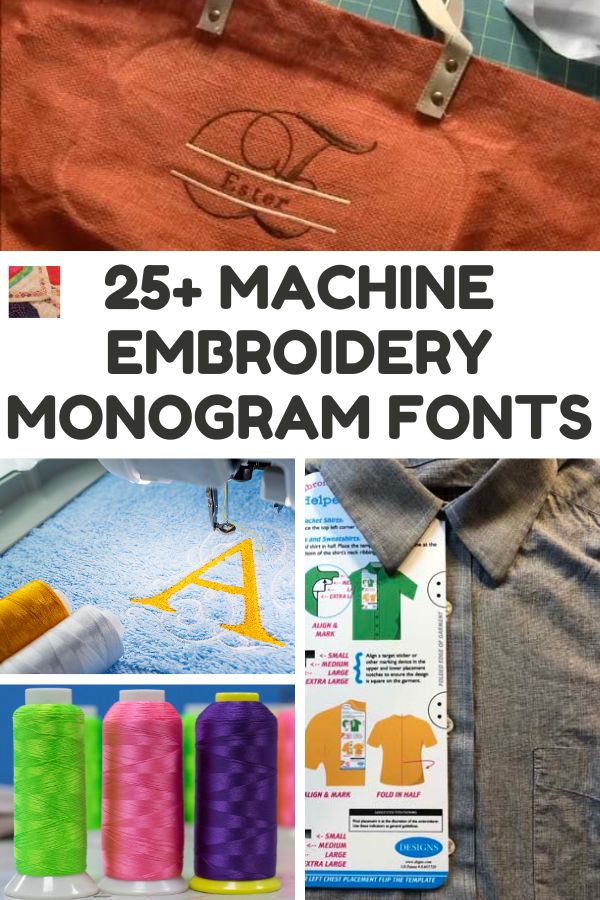 Machine Embroidery Monogram Fonts