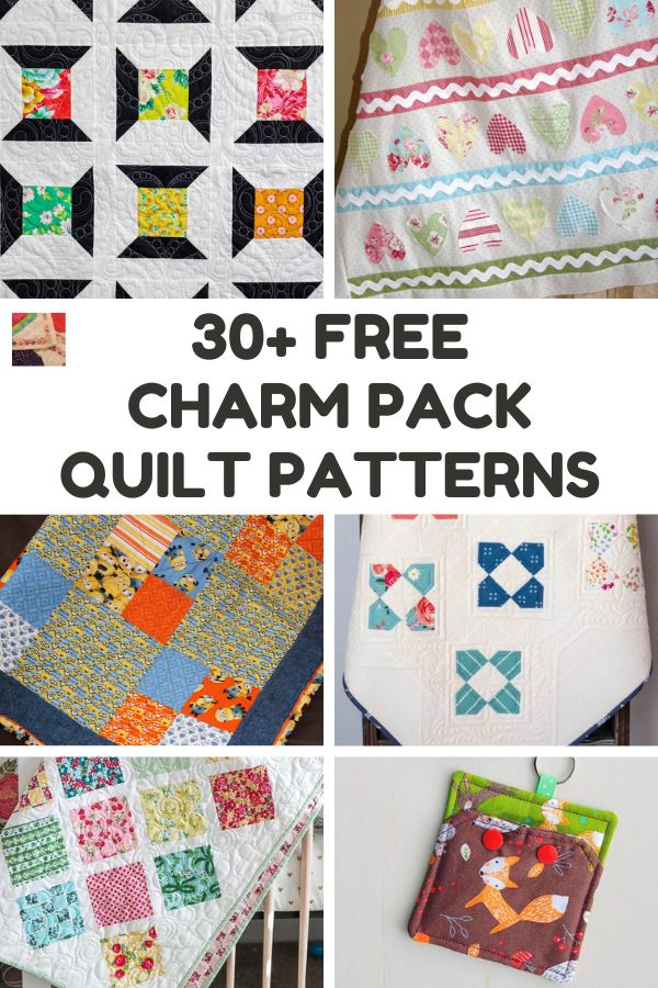 30+ Free Quilt Patterns to make with Charm Packs