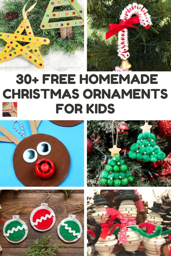 30+ Homemade Christmas Ornaments Kids Can Make