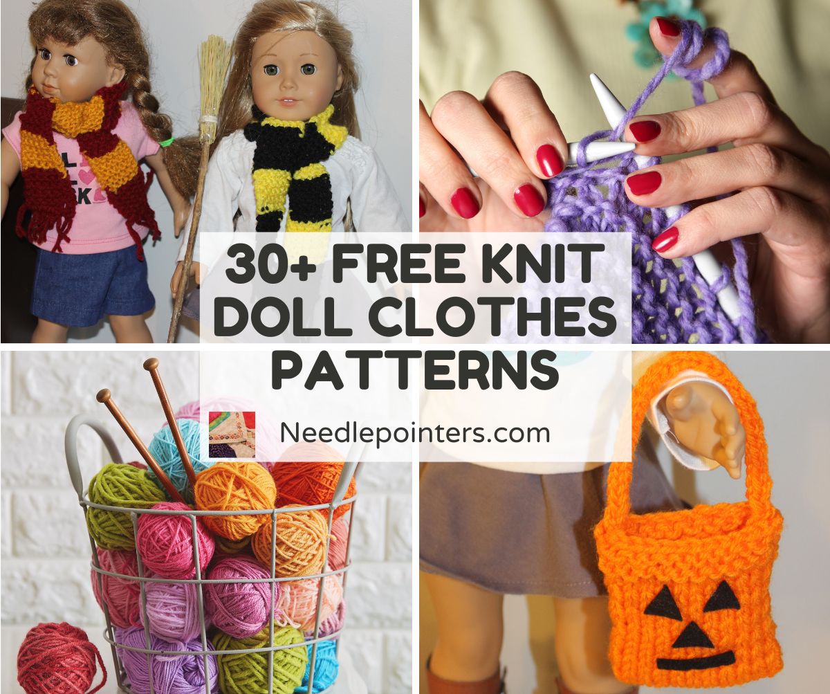 30 Plus Free Knitting Doll Clothes Patterns | Needlepointers.com