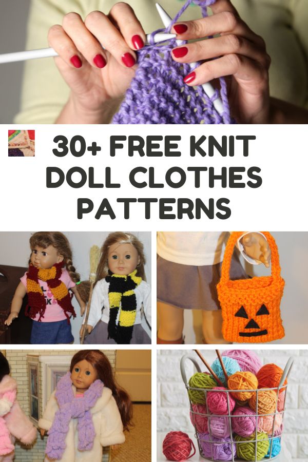 30 Plus Free Knitting Doll Clothes Patterns