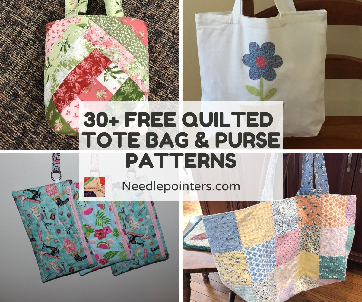Free Quilted Tote Bags and Purse Patterns | Needlepointers.com