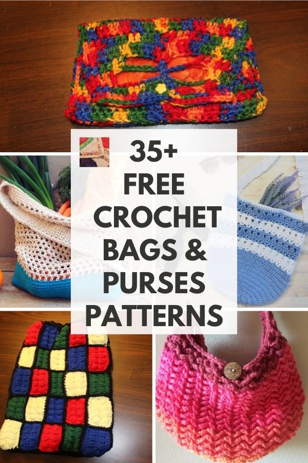 Over 35 Free Patterns for Crochet Bags and Purses 