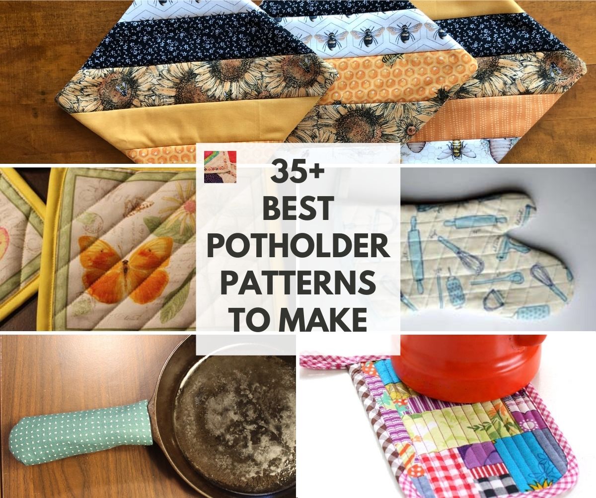 Sew your own easy heavy-duty POT HOLDERS tutorial +Free