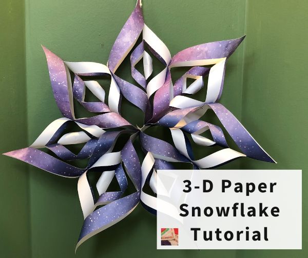 How To Make A Giant 3D Paper Snowflake! - DIY Craft Zone