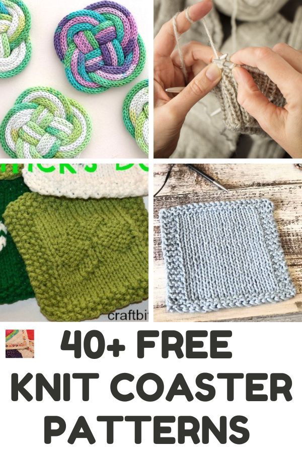 40+ Best Free Knit Coaster Patterns for All Skill Levels