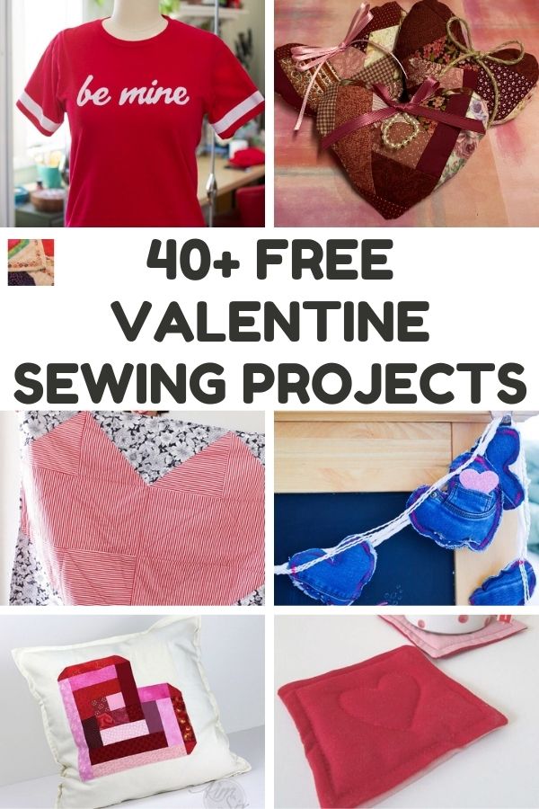 40+ Free Valentine's Day Sewing Projects