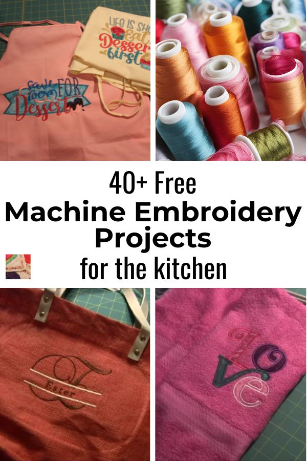 Free Kitchen Machine Embroidery Designs and Projects