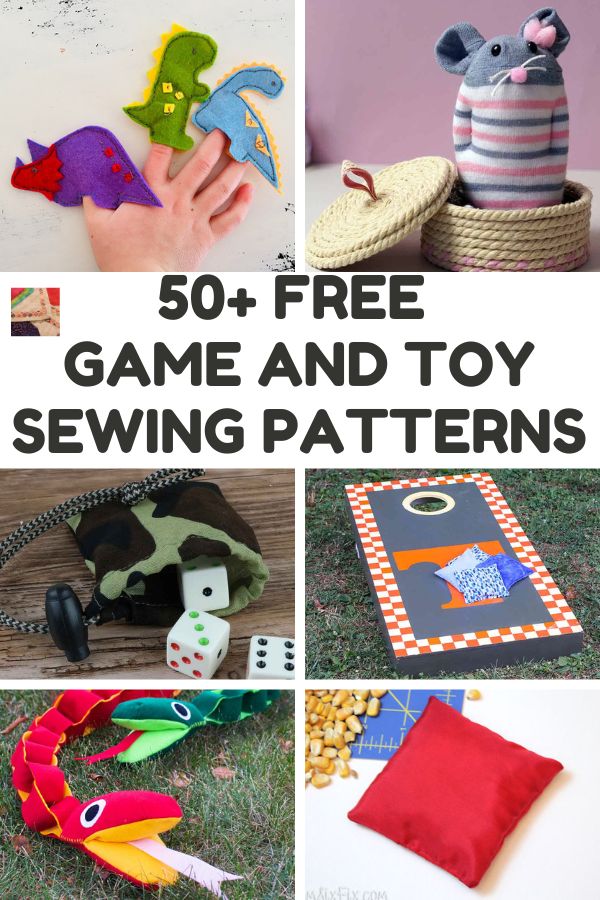 Over 50 Free Game & Toy Sewing Patterns and Tutorials